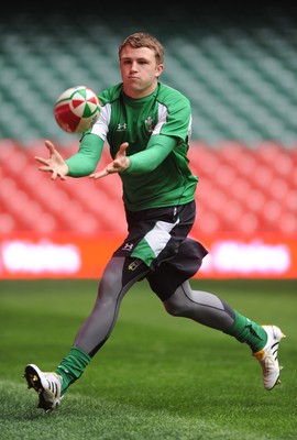 19.03.10 - Wales Rugby Training - Tom Prydie during training. 