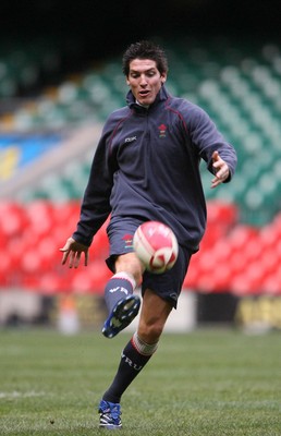 22.11.07 Wales rugby training... James Hook during training at the Millennium Stadium in Cardiff. 