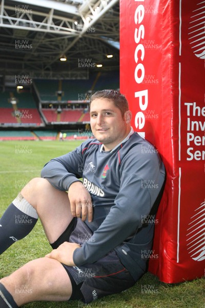 22.11.07 Wales rugby training... Rhys Thomas on the pitch at the Millennium Stadium in Cardiff. 