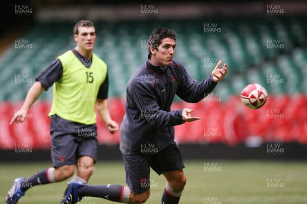 22.11.07 Wales rugby training... James Hook during training at the Millennium Stadium in Cardiff. 