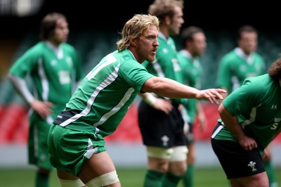 25.02.09 - Wales Rugby Training - Andy Powell in action during training. 