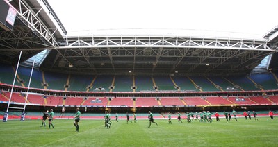 25.02.09 - Wales Rugby Training -  The Wales squad train at the Millennium Stadium 