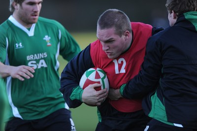 25.11.08 - Wales Rugby Training - Gethin Jenkins in action during training 