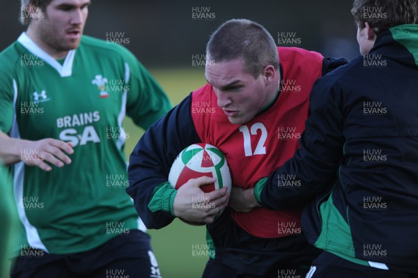 25.11.08 - Wales Rugby Training - Gethin Jenkins in action during training 