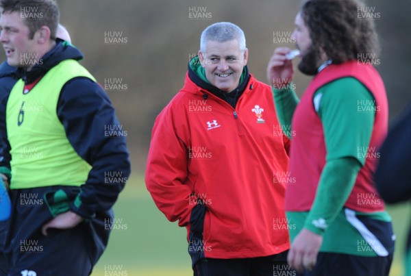 25.11.08 - Wales Rugby Training - Wales Coach, Warren Gatland smiles during training 