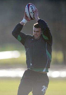 29.01.10 - Wales Rugby Training - Jamie Roberts during training. 