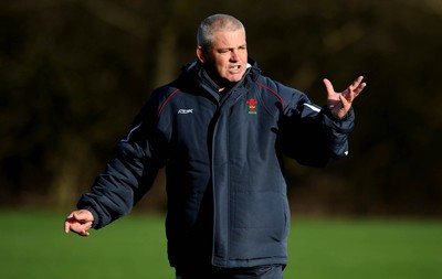 31.01.07 - Wales Rugby Training - Wales Coach, Warren Gatland during training 
