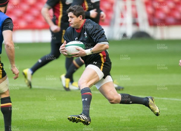 030216 - Wales rugby training session, Principality Stadium - Lloyd Williams during a training session at the Principality Stadium ahead of the Six Nations match against Ireland