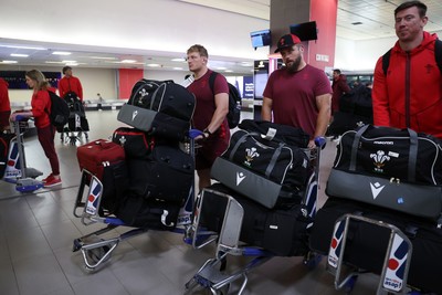 130726 - Wales Rugby team travel to South Africa from Argentina - Jac Morgan, Nicky Smith and Adam Beard
