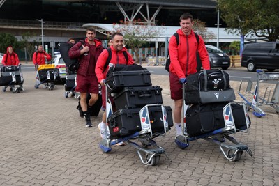 130726 - Wales Rugby team travel to South Africa from Argentina - Matt Sherratt and Adam Beard