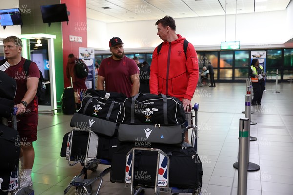 130726 - Wales Rugby team travel to South Africa from Argentina - Nicky Smith and Adam Beard