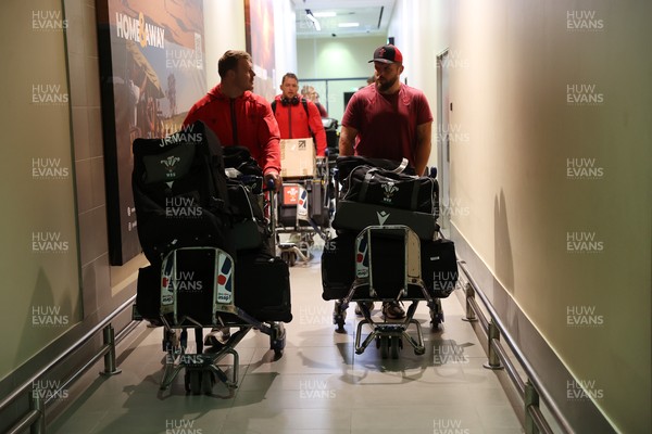 130726 - Wales Rugby team travel to South Africa from Argentina - Dewi Lake and Nicky Smith