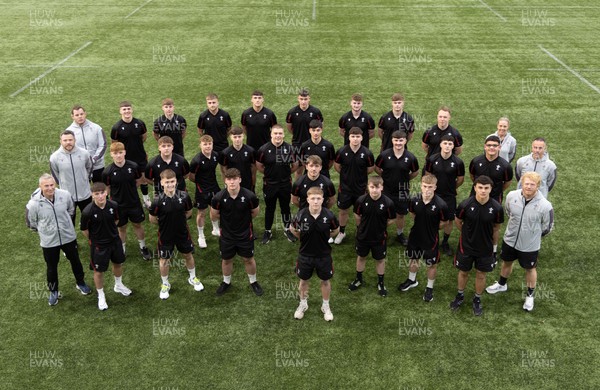 060423 - The Wales Men U18 team ahead of their departure for the 2023 Six Nations Under-18 Men’s Festival