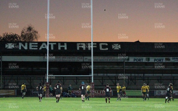 221113 - Wales U18s (A) v Australia Schools U18s -Dan Jones of Wales kicks a conversion