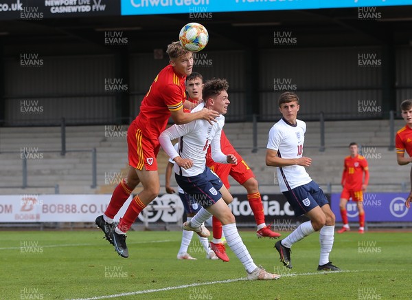 030921 - Wales U18 v England U18, International Friendly Match - Zac Williams of Wales looks head at goal