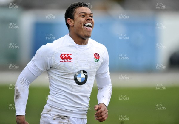 100311 - Wales U18 v England U18 - Engalnd's Nathan Earle celebrates scoring