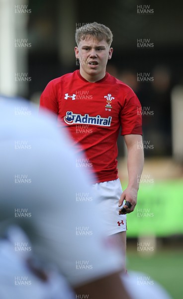 250318 - Wales U18 v England U18 - Sam Costelow of Wales