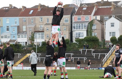 260323 - Wales U18 v England U18 - Wales head coach Richie Pugh during the Wales team warm up ahead of the match