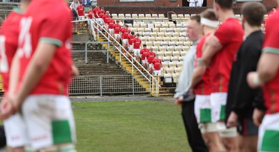 260323 - Wales U18 v England U18 - The Wales team make their way to the pitch