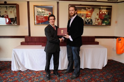 28.03.10 - Wales Under 18 v England Under 18 - Wales Under 18 Cap presentation. Matthew Morgan. 