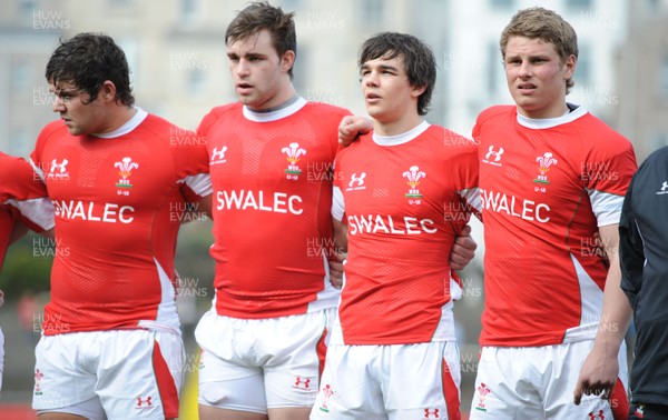 28.03.10 - Wales Under 18 v England Under 18 - Wales captain Thomas Young(r). 