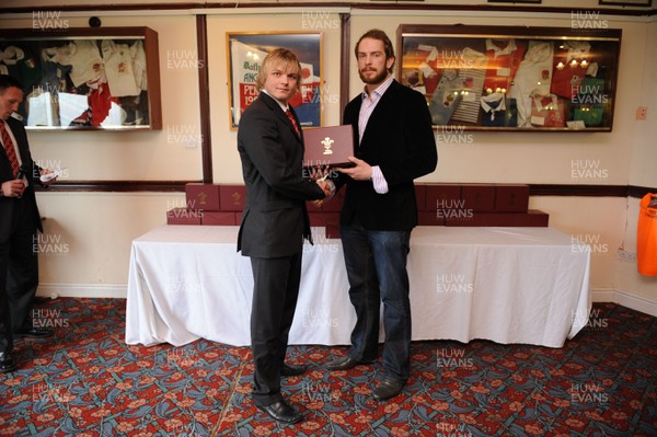 28.03.10 - Wales Under 18 v England Under 18 - Wales Under 18 Cap presentation. Luke Hamilton. 