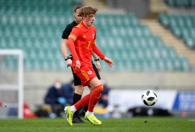 290321 - Wales U18 v England U18 - Under 18 International Match - Charlie Savage of Wales