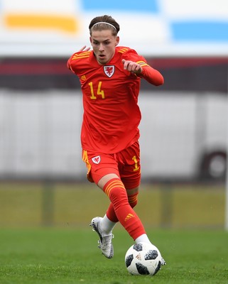 290321 - Wales U18 v England U18 - Under 18 International Match - Harry Leeson of Wales