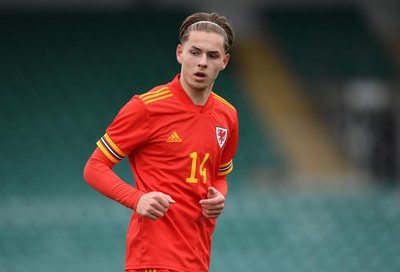 290321 - Wales U18 v England U18 - Under 18 International Match - Harry Leeson of Wales