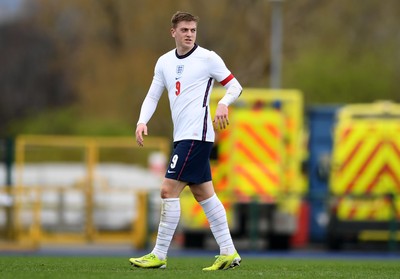 290321 - Wales U18 v England U18 - Under 18 International Match - Liam Delap of England