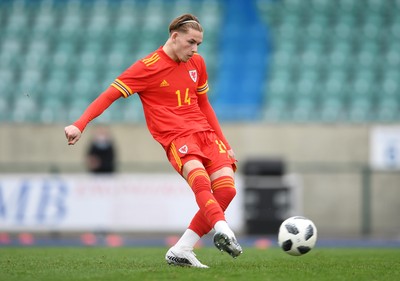 290321 - Wales U18 v England U18 - Under 18 International Match - Harry Leeson of Wales