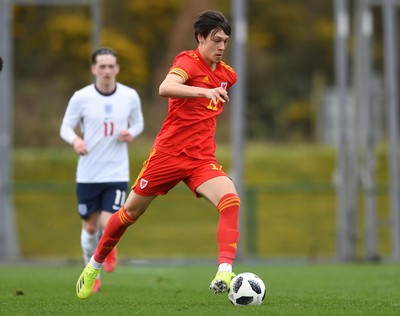 290321 - Wales U18 v England U18 - Under 18 International Match - Chris Popov of Wales