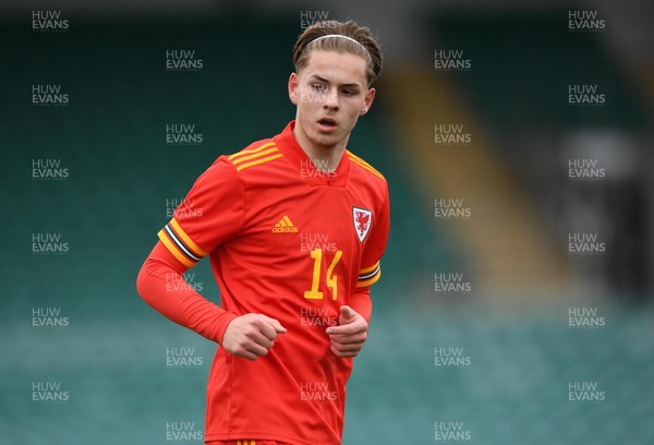 290321 - Wales U18 v England U18 - Under 18 International Match - Harry Leeson of Wales
