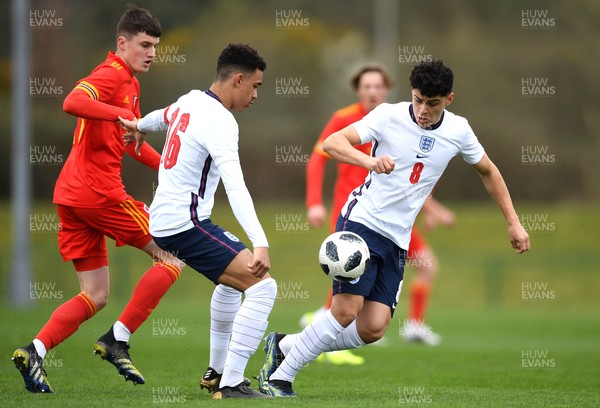 290321 - Wales U18 v England U18 - Under 18 International Match - Aaron Ramsey and Alex Robertson of England