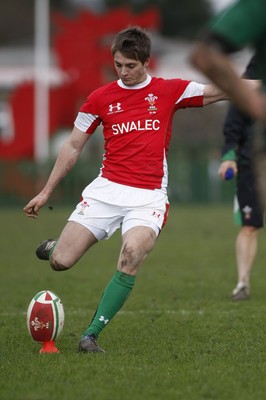 02.04.10 Ireland U18 v Wales U18 - Under 18s 5 Nations Festival -  Wales' Josef Griffin edges Wales into a 18-24 lead with a penalty. 