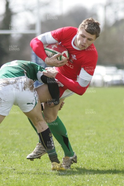 02.04.10 Ireland U18 v Wales U18 - Under 18s 5 Nations Festival -  Wales' Tom Prydie is tackled by Ireland's Sam Coghlan-Murray. 