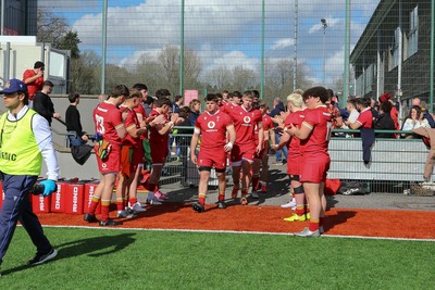 140326 - Wales U18 v Italy U18 - Players of Wales take the field