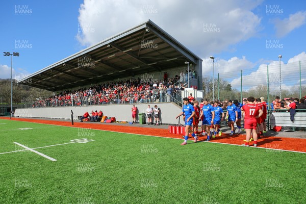 140326 - Wales U18 v Italy U18 - Players of Italy take the field