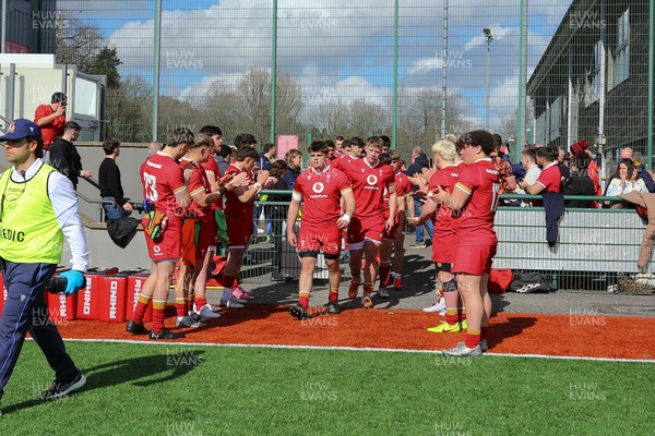 140326 - Wales U18 v Italy U18 - Players of Wales take the field