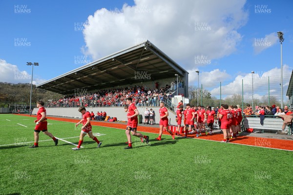 140326 - Wales U18 v Italy U18 - Players of Wales take the field