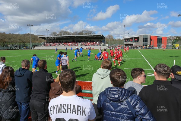 140326 - Wales U18 v Italy U18 - A packed Centre of Excellence watch the game