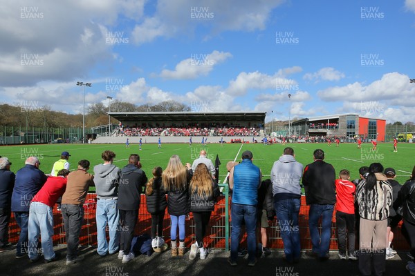 140326 - Wales U18 v Italy U18 - A packed Centre of Excellence watch the game