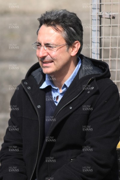 22.03.09 Wales vs. Italy. Under 18's 6 Nations. Nigel Davies takes time out from Scarlets' duties to watch ales under 18's.  