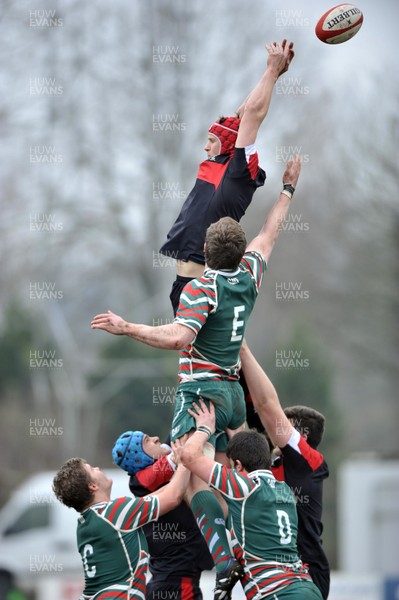 120213 - Wales U18 v Leicester Tigers Academy -   Josh Helps of Wales misses the ball during the line out