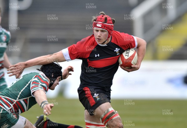 120213 - Wales U18 v Leicester Tigers Academy -   Josh Helps of Wales