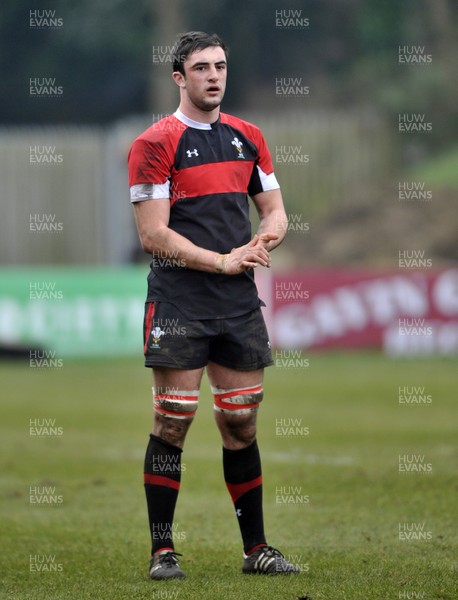 120213 - Wales U18 v Leicester Tigers Academy -   Calum Davies of Wales 