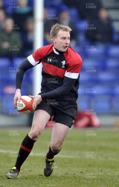 120213 - Wales U18 v Leicester Tigers Academy -   Luke Price of Wales