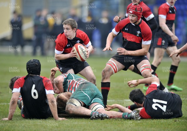 120213 - Wales U18 v Leicester Tigers Academy -   Dan Brookes of Wales