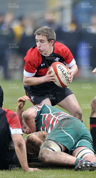 120213 - Wales U18 v Leicester Tigers Academy -   Dan Brookes of Wales