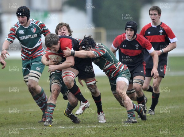 120213 - Wales U18 v Leicester Tigers Academy -   Jordan Collier of Wales 